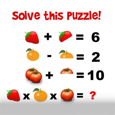 Can You Solve This Fruit Puzzle Doyouremember