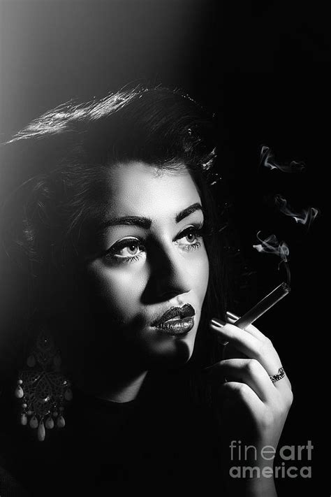 Film Noir Smoking Woman Photograph By Amanda Elwell Pixels
