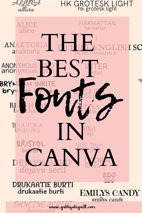 The Best Free Fonts In Canva According To Bloggers Gabbyabigaill