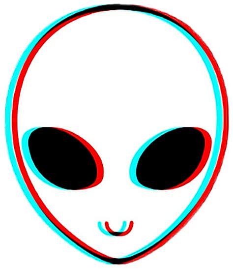 Download Hd Alien Aliens Glitch Tumblr Stickers Trippy Alien Png