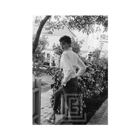 Mark Shaw Audrey Hepburn Strolls In Front Of Her Beverly Hills