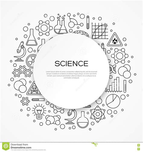 Science Education Background With Round Frame Stock Vector ...