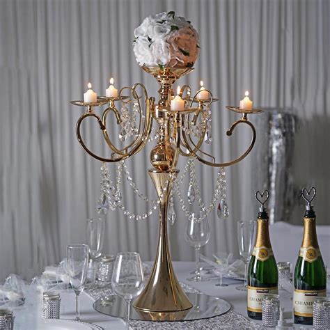 Cheap Gold Candle Holders Centerpieces Wedding Candelabra