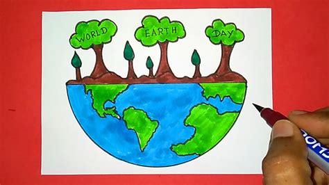 World Earth Day Drawing Earth Day Drawing Step By Step World Earth