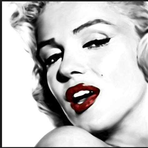 Black And White Red Lips Marilyn Monroe Poster Marilyn Monroe Art