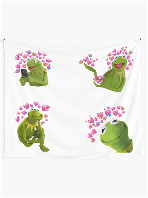 Kermit The Frog Meme Hearts Cartoon