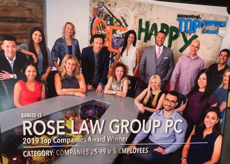 Rose Law Group A Top Three Company To Work For In Arizona By Arizona