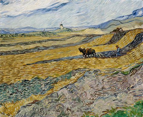 Enclosed Field With Ploughman Painting By Vincent Van Gogh Pixels
