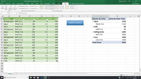 Como Criar uma Tabela Dinâmica usando Macro em Excel YouTube
