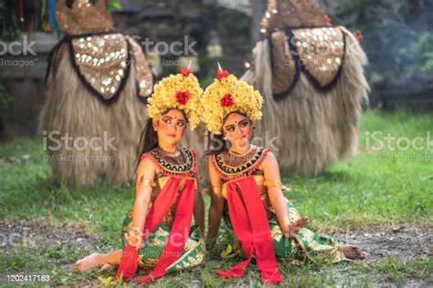Group Of Balinese People Dressed In A National Costume Traditional