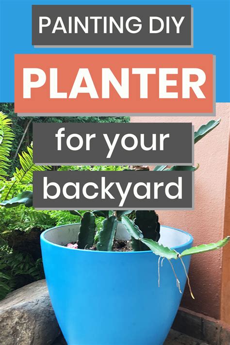 Spray painting plastic pots to look like stone garden ideas diy cheap garden ideas cheap painting plastic from www.pinterest.com DIY Blue Painted Pot Tutorial - Learn to create beautiful ...