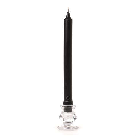8 Inch Black Classic Taper Candles Unscented Candles