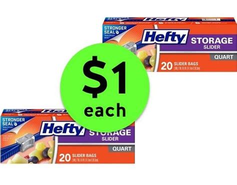 Hefty Slider Bags Are Only 1 Per Box At Publix Right Now Through Tues