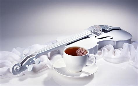 Background music for cafes and coffee shops. Exquisite White Violin and Coffee HD Wallpaper | Background Image | 1920x1200 | ID:315782 ...