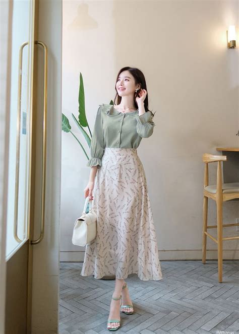 Long Skirt Outfits Elegant Fashion Korean Fashion Dress Fashion Dresses