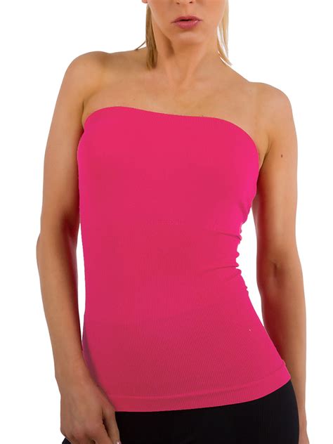 Ek Tanco Women Sleeveless Strapless Tube Top Long Bandeau Basic