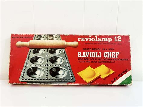 True Vintage Ravioli Metal Mold Tray Italian Made By Raviolamp Check
