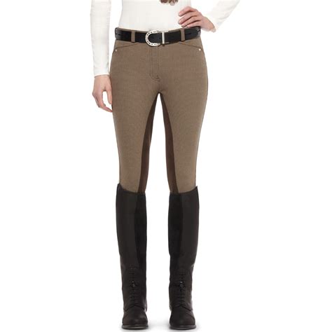 ariat ladies heritage full seat brown plaid breech in breeches riding tights at schneider saddlery