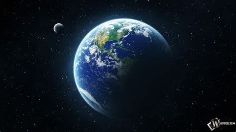 Скачать обои Earth Космос Луна Земля Планета для рабочего стола