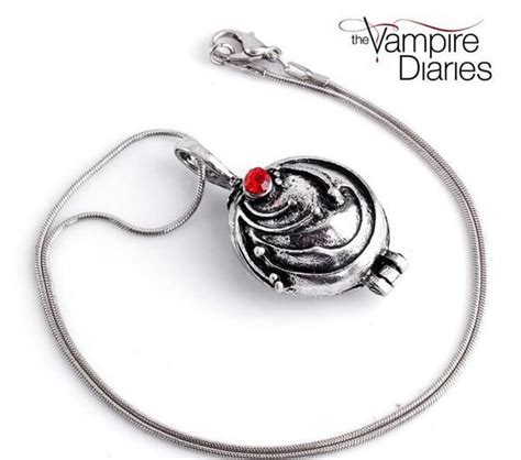 The Vampire Diaries Elena Gilberts Locket Pendant Necklace Womens