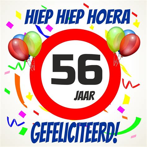 Verjaardags Tegeltje 56 Jaar Goedkope Feestwinkel