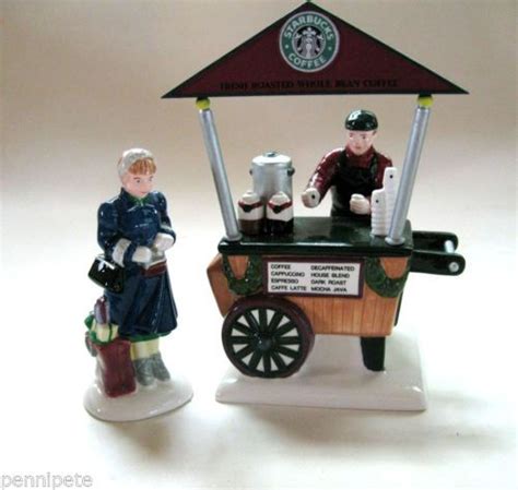 Dept 56 Snow Village Starbucks Coffee Cart Figurines 54870 Retired Mint