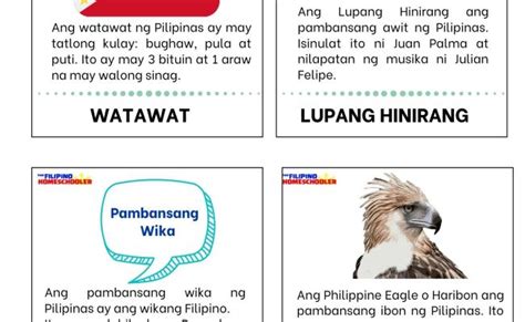 Mga Sagisag Ng Pilipinas The Filipino Homeschooler Bilarasa