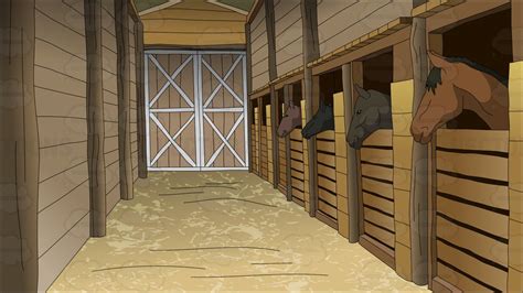 Horse Stables Background Clipart Cartoons By Vectortoons