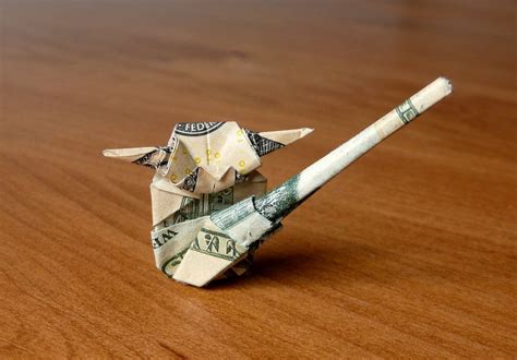 Yoda With Light Saber Money Origami Money Origami Dollar Origami