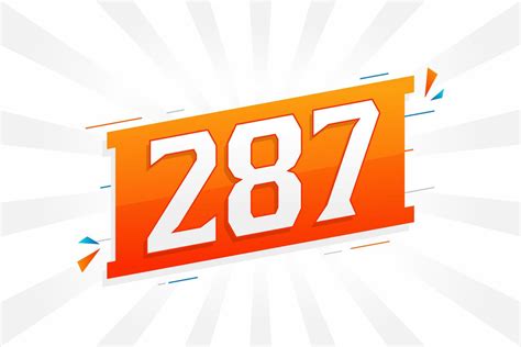 287 Number Vector Font Alphabet Number 287 With Decorative Element