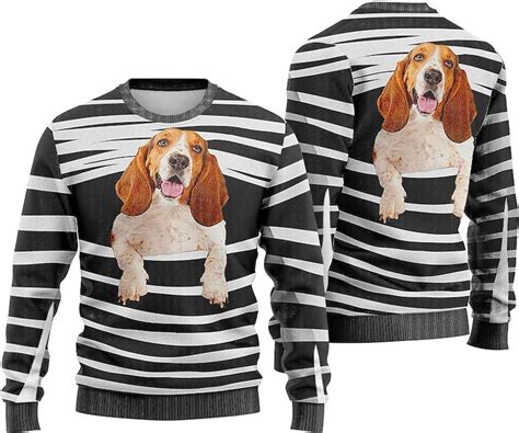 Basset Hound Sweater Christmas Sweatshirt Holiday Party For Friends