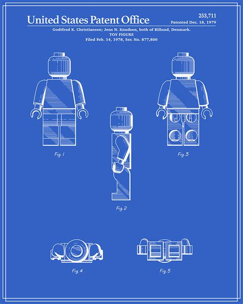 Lego Man Patent Blueprint Digital Art By Finlay Mcnevin Fine Art