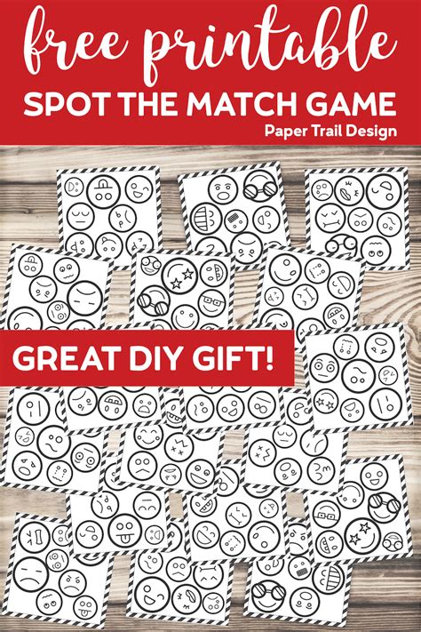 Free Printable Spot It Emoji Game Spot The Match Paper Trail Design