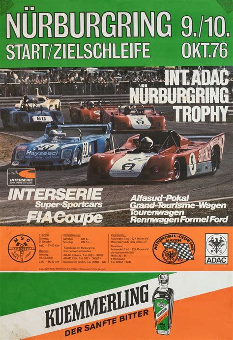 Vintage Poster Nürburgring Adac Trophy Galerie 1 2 3