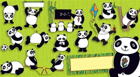 Jp Panda Mania Bulletin Board Teachers Friend 洋書