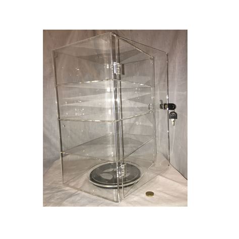 1 High Gloss Clear Acrylic Display Case With Front Door And Security Lock