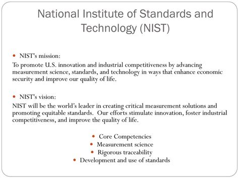 Ppt National Institute Of Standards And Technology Nist Powerpoint