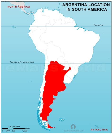 Argentina Location Map In South America Snowbrains