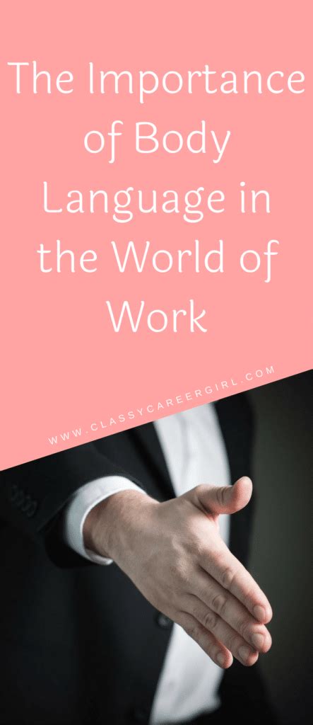 The Importance Of Body Language In The World Of Work Classy Career Girl