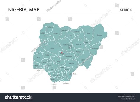 Nigeria Map Vector Illustration On White Stock Vector Royalty Free