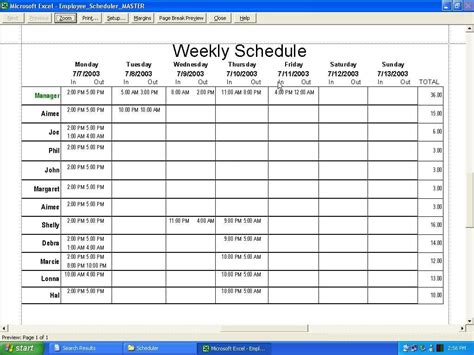 Excel Spreadsheet Template For Scheduling Spreadsheet Templates For