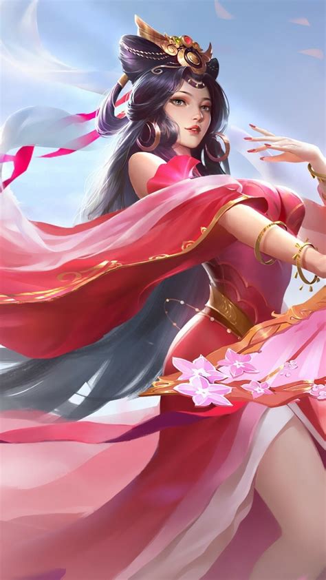 1080x1920 Anime Girl In Chinese Pink Dress Dancing Iphone 76s6 Plus