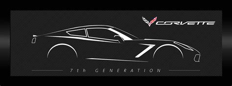 Corvette C7 Outline Carbon Framed Artwork Corvette Store Online