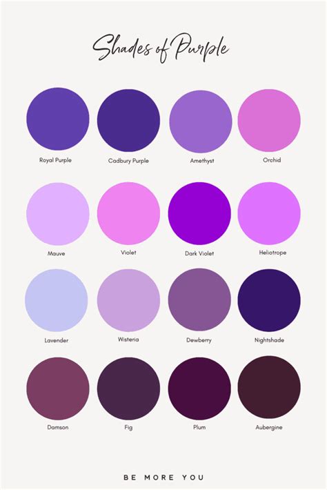 Light Purple Color Names