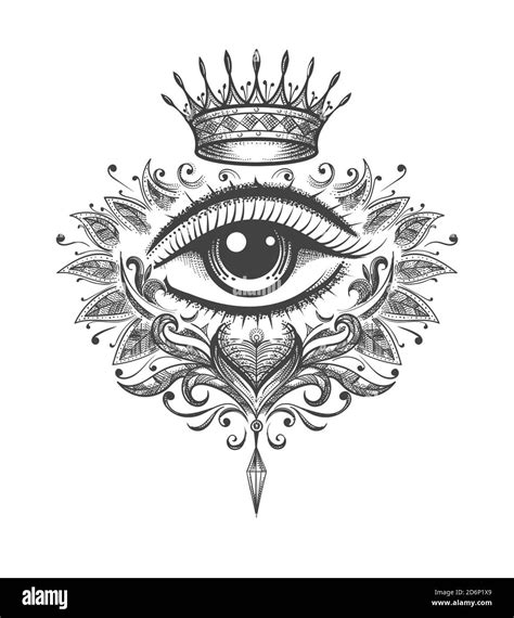 Download This Stock Vector Mystical Tattoo Of All Seeing Eye With