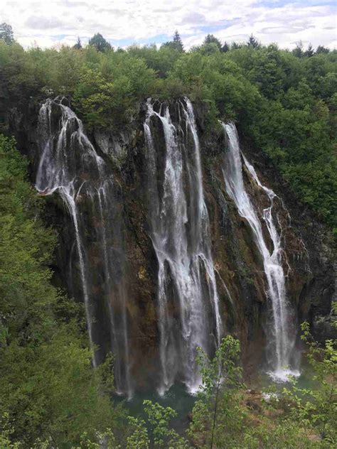Great Waterfall Plitvice Lakes National Park Croatia