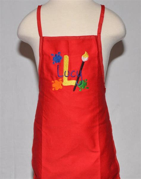 Items Similar To Personalized Childs Art Apron On Etsy
