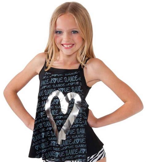 Sadie Jane Dancewear Black Love Dance Tank With Silver Heart 24 00