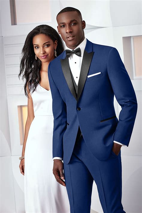 New Cobalt And Black Prom Tux From Jims Formalwear Available At
