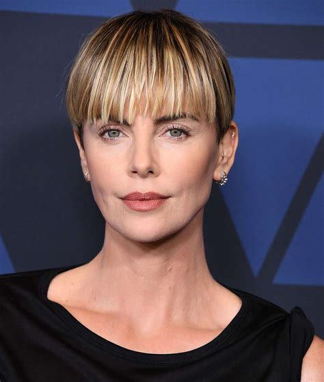 Charlize Theron Debuts A Swept Back Pixie Cut
